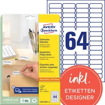 Avery Zweckform Universaletiketten L6021REV-25 Weiß 45,7 x 16,9 mm 25 Blatt