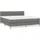 vidaXL Boxspringbett mit Matratze Dunkelgrau 160x200 cm Stoff
