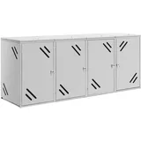 Uniprodo Mülltonnenbox - 4 x 240 l - Luftschlitze