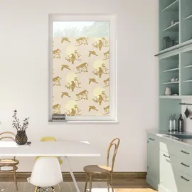 Lichtblick Fensterfolie selbstklebend, Sichtschutz, Moon Birds - Beige B/L: ca. 100x180 cm