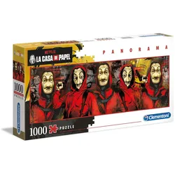 Clementoni 39545 - Netflix - La Casa de Papel - 1000 Teile Puzzle - Panorama Puzzle