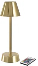 DUNI LED Lampe Zelda, kabellos, 32 x Ø 10,3 cm 206423 , 1 Karton = 6 Stück, Farbe: brass