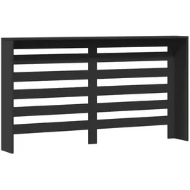 vidaXL Heizkörperverkleidung Schwarz 149x20x82 cm Holzwerkstoff