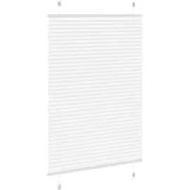 vidaXL Plissee Weiß 85x100 cm Stoffbreite 84,4 cm Polyester