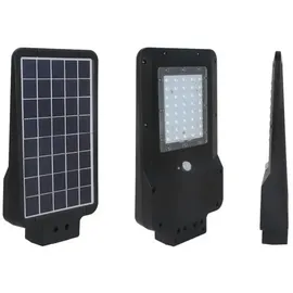 V-Tac - Solar Straßenleuchte, mit Solarpanel, Schwarz,