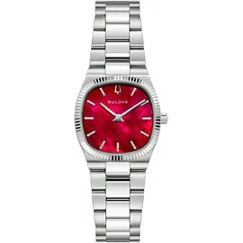 BULOVA Super Seville Silberfarben/Rot Quarz 3 bar 96L354