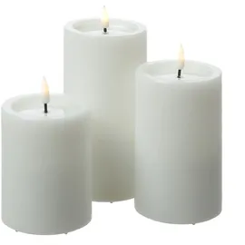 unique candles LED Kerzenset UNIQUE 3 Größen weiß