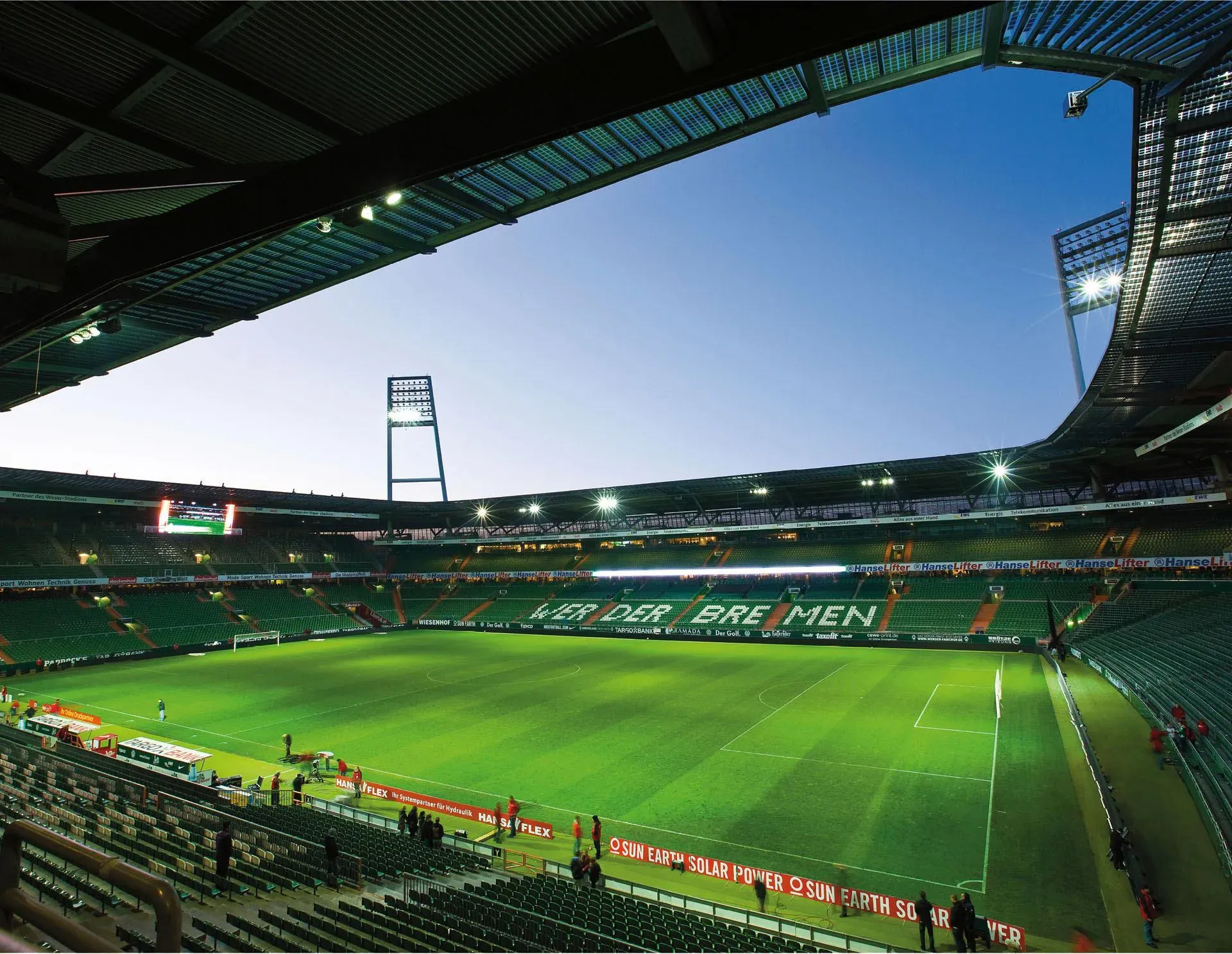 Wall-Art Fototapete »Werder Bremen Weserstadion Innen«, Motiv, made in Berlin Wall-Art bunt B/L: 3,36 m x 2,6 m