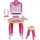 Theo Klein Barbie - Schönheitsstudio Happy Vibes | Beautystudio mit drehbarem Spiegel und Licht | Schminktisch mit Zubehör | Spielzeug für Kinder ab 3 Jahren