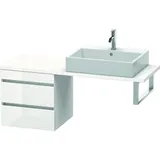 Duravit DuraStyle Waschtisch-Unterschrank DS532704918 50 x 47,8 cm, graphit matt/weiß matt, für Konsole, 2 Schubkästen