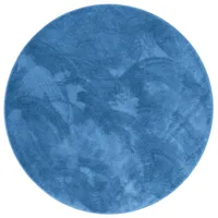 Pergamon Luxus Super Soft Hochflor Teppich Melia Rund Blau, 160x160cm