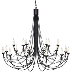 Kronleuchter Carisbrooke, 18 Lichter, Schwarz