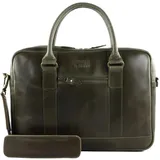 Buckle & Seam Everett Aktentasche Leder 38 cm Laptopfach braun