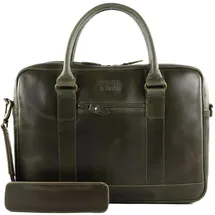 Buckle & Seam Everett Aktentasche Leder 38 cm Laptopfach braun