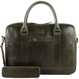 Buckle & Seam Everett Aktentasche Leder 38 cm Laptopfach braun