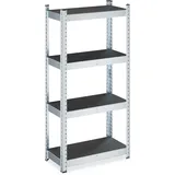 Relaxdays Schwerlastregal Stahl 120 x 60 x 30 cm schwarz/Silber