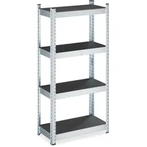 Relaxdays Schwerlastregal Stahl 120 x 60 x 30 cm schwarz/Silber