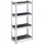 Relaxdays Schwerlastregal Stahl 120 x 60 x 30 cm schwarz/Silber