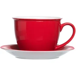 Ritzenhoff & Breker Milchkaffee Tasse mit Untertasse Doppio 350 ml