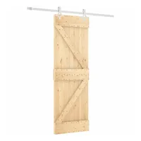 vidaXL Schiebetür mit Beschlag 70x210 cm Massivholz Kiefer