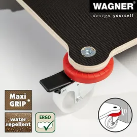 Wagner Transporthilfe PROTECTION 71 x 44 x 12,5 cm Kantenschutz, Rollen - 75 MM 1375 I ideal für schwere Transportboxen mit sensiblem Inhalt I rutschfest, wandschonend & 20137501