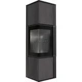 Kaminofen Stahl KRATKI TORA M 8kW Ø150 Quarz PIETRA SAVOIA ANTRACITE schwarz