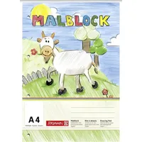 Brunnen Malblock A4 100 Blatt weiß
