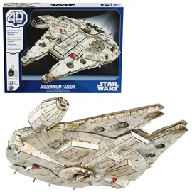 Spin Master 4D Build - Star Wars Millennium Falcon - detailreicher 3D-Modellbausatz aus hochwertigem Karton, 223 Teile, für Star Wars Fans ab 12 Jahren