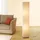 Trango Reispapierlampe Stehlampe eckig beige inkl. E14 Fassung