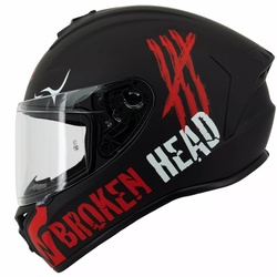 Broken Head Integralhelm Adrenalin Therapy 4X Schwarz-Rot Matt