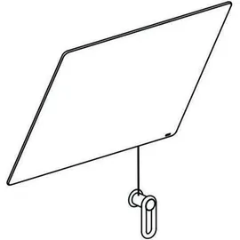 Hewi Kippspiegel 801.01.10092 600x540x6mm, mit Halter/Griff, anthrazitgrau