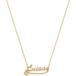 Namenskette FIRETTI "Schmuck Geschenk Silber 925 Halskette mit deinem Namen", gold (gelbgoldfarben), Halsketten, Damen, Silber 925 (Sterlingsilber), L: 45cm
