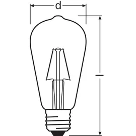 Osram LED-Lampe 4058075436763 2,5 W E27 warmweiß
