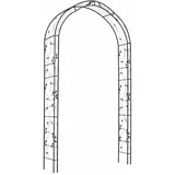 Deluke Rosenbogen, Schwarz, Metall, 145x260x38 cm, Gartenzubehör, Gartendeko