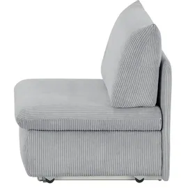 Sofa.de Schlafsessel Etta Kunstleder 88 x 88 x 96 cm Grau mit Schlaffunktion