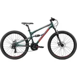 Bikestar Mountainbike, 21 Gang Shimano RD-TY300 Schaltwerk, Kettenschaltung, für Damen und Herren, Kettenschaltung grün