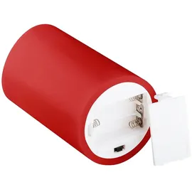 AccuCell 4er Set LED-Echtwachs-Kerzen in rot, Deko ideal für Advent, Adventskranz und Weihnachten