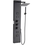 Vevor Duschpaneel-Turmsystem (4 in 1) mit Regenwasserfall-Duschkopf, (124 cm) Duschsäule aus gebürstetem Edelstahl, Regenmassagesystem zur Wandmontage, mit Handbrause & 4 kleiner Massagedüsen