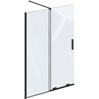Ravak Roll - Duschtrennwand Walk-in 120x195 Cm, Schwarz/klarglas X9wvg0300z1