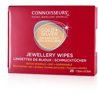 Connoisseurs Schmuckpoliertuch für Gold und Silber 25 Stück