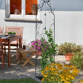 Relaxdays Rankgitter 170 x 45 cm Schwarz