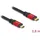 DeLock USB-C auf USB-C 0,8 m Schwarz/Rot