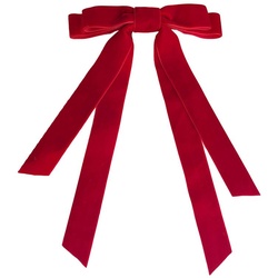 SOHO Vania Velvet Schleifen Haarspange Rot Coral 