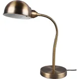 Trio Schreibtischleuchte PERRY mit Flexarm, Metall in Altmessing, Höhe 46cm