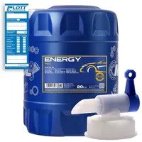 MANNOL 20L Energy 5W-30 Motorenöl API/SL 5W30 ÖL Motoröl + Auslaufhahn