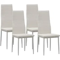 Albatros Esszimmerstuhl Milano Kunstleder weiß 4er Set