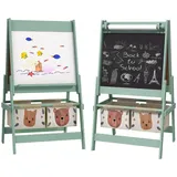 aiyaplay Kindertafel, 3 in 1 Doppelseitige Whiteboard Kreidetafel, Standtafel