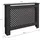 ECD Germany Heizkörperverkleidung Wabenmuster 112x19x82 cm Schwarz MDF