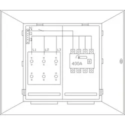 ABN WS35X1382N WS Wandlerschrank - Lastteil 250A Wandschrank mit Lastschalter 4-polig Verdrahtung 95qmm 4-polig