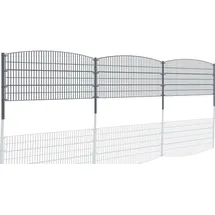 Aileenstore Doppelstabmattenzaun 30 m x 0,8 m Grau/Stahl